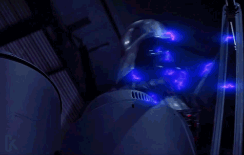 Darth Vader getting shocked